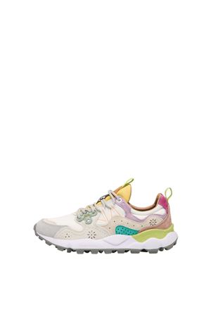 Sneakers in suede e tessuto tecnico Bianco, Lilla 2017817011I29 FLOWER MOUNTAIN | Sneaker | 2017817011I29